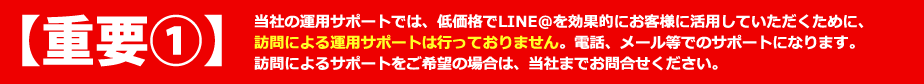 【重要①】訪問による運用サポートは行っておりません